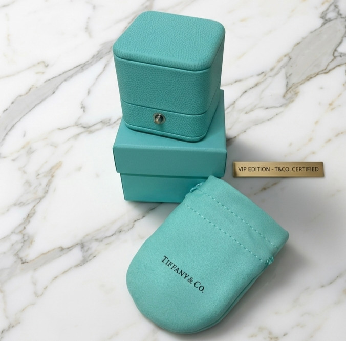 Tiffany & Co Engagement Ring Box + Outer Box + Pouch + Certificate + Folder +Bag