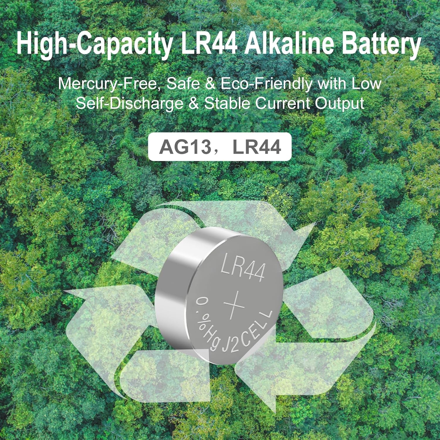 AG13 LR44 A76 L1154 1.5V Alkaline Button Coin Cell Batteries 25 Pack