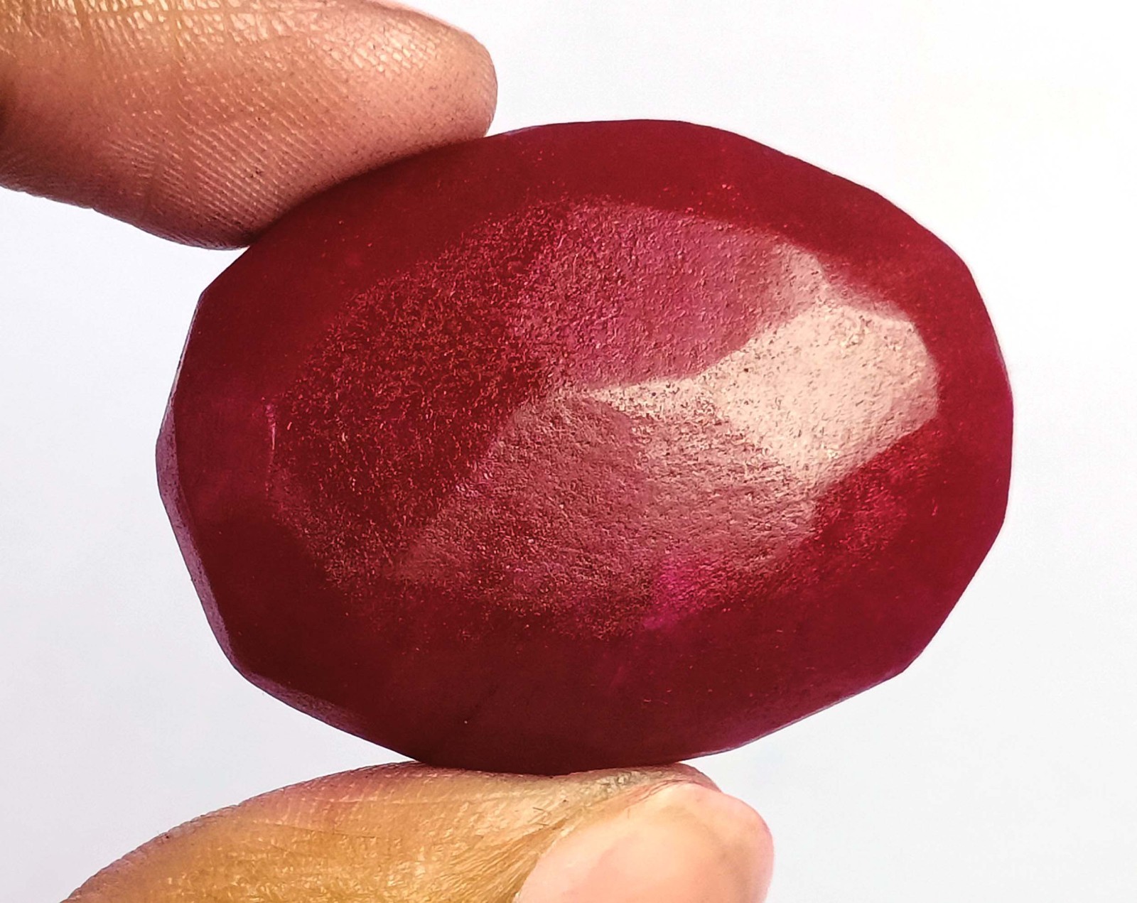 World Class Quality 77 Ct Natural Red Ruby Oval Shape IGL Gemstone 6AHL