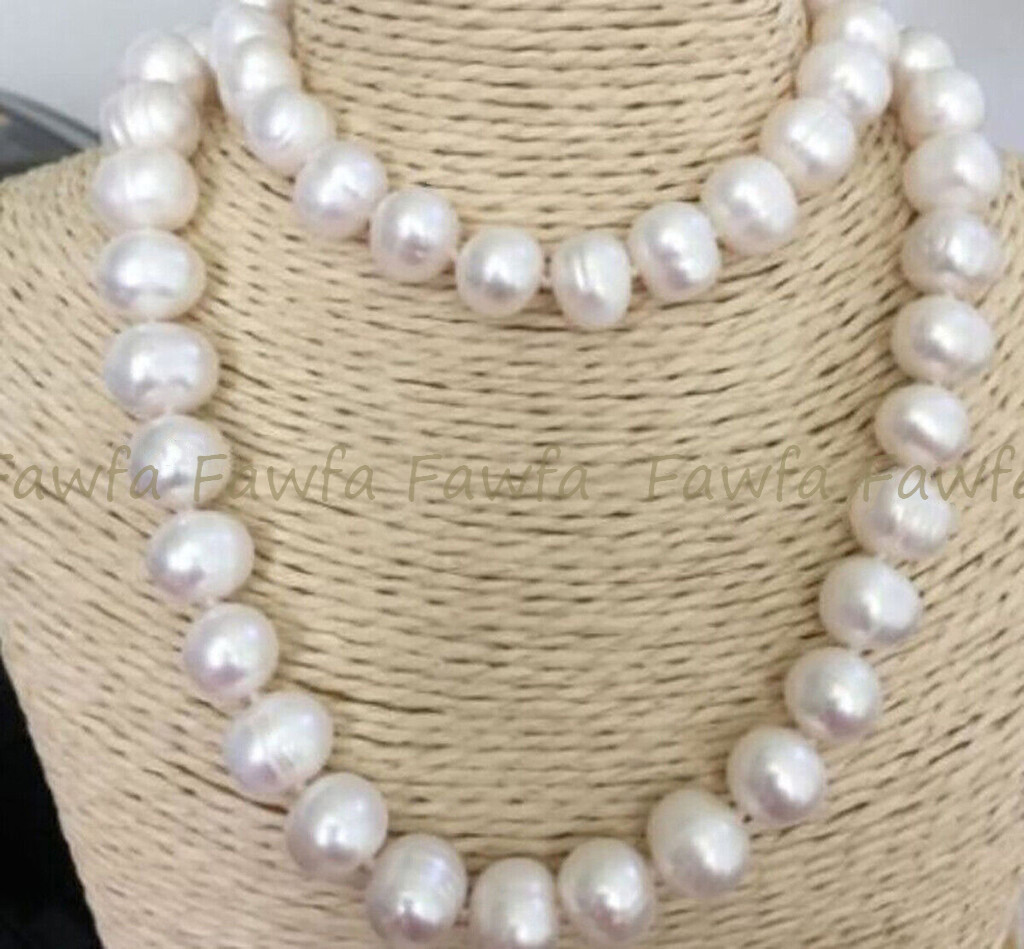 HUGE 12-13MM REAL NATURAL SOUTH SEA WHITE PEARL NECKLACE 14-36 INCHES