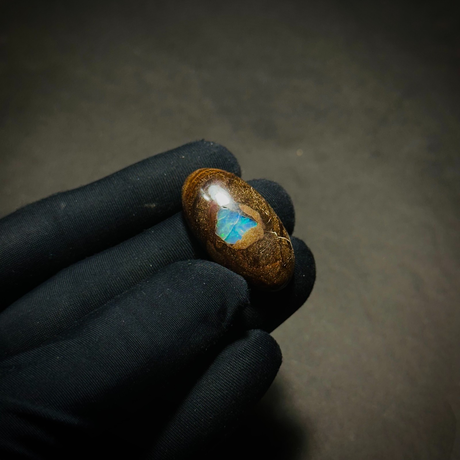 40Ct, Earth-Mined Australian Boulder Opal, Hand Polished Opal Cabochon, 36x20x9