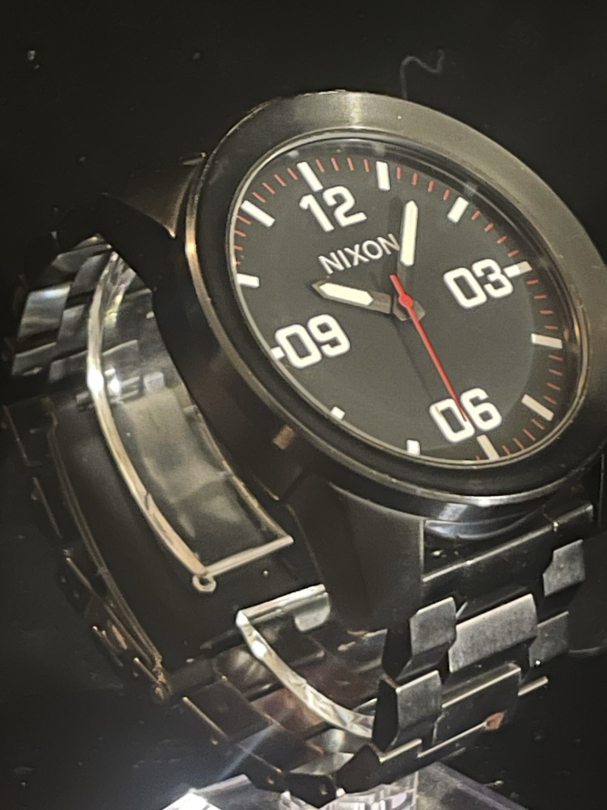 Nixon The Cannon A160 Men’s Black Ion Plated Stainless Steel Watch Quartz w/ Box
