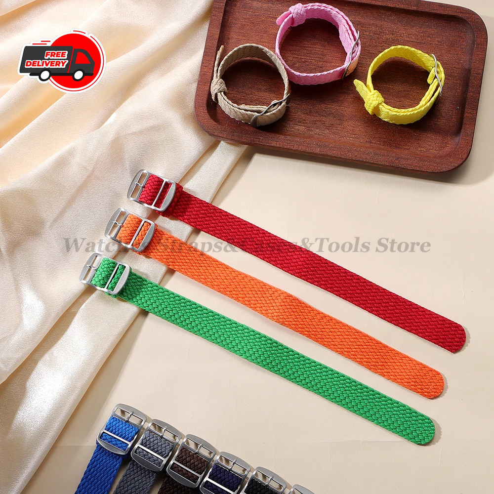 Premium Nylon Canvas Woven Watch Strap Band Universal 14/18/20/22mm Replacement