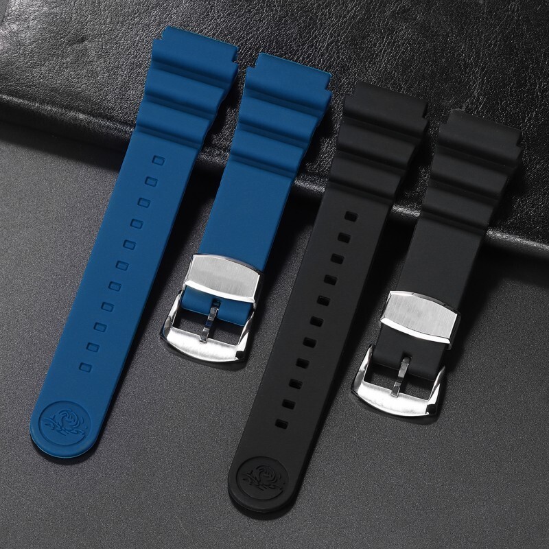 20-22mm for SEIKO Prospex BLACK SRP779 SRPC91 Silicon Rubber Watch Band.