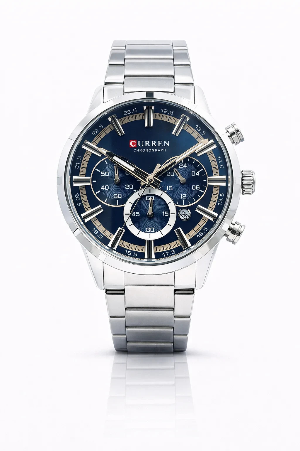 Men’s Curren Quartz Watch Chronograph 3ATM Waterproof Luminous Business