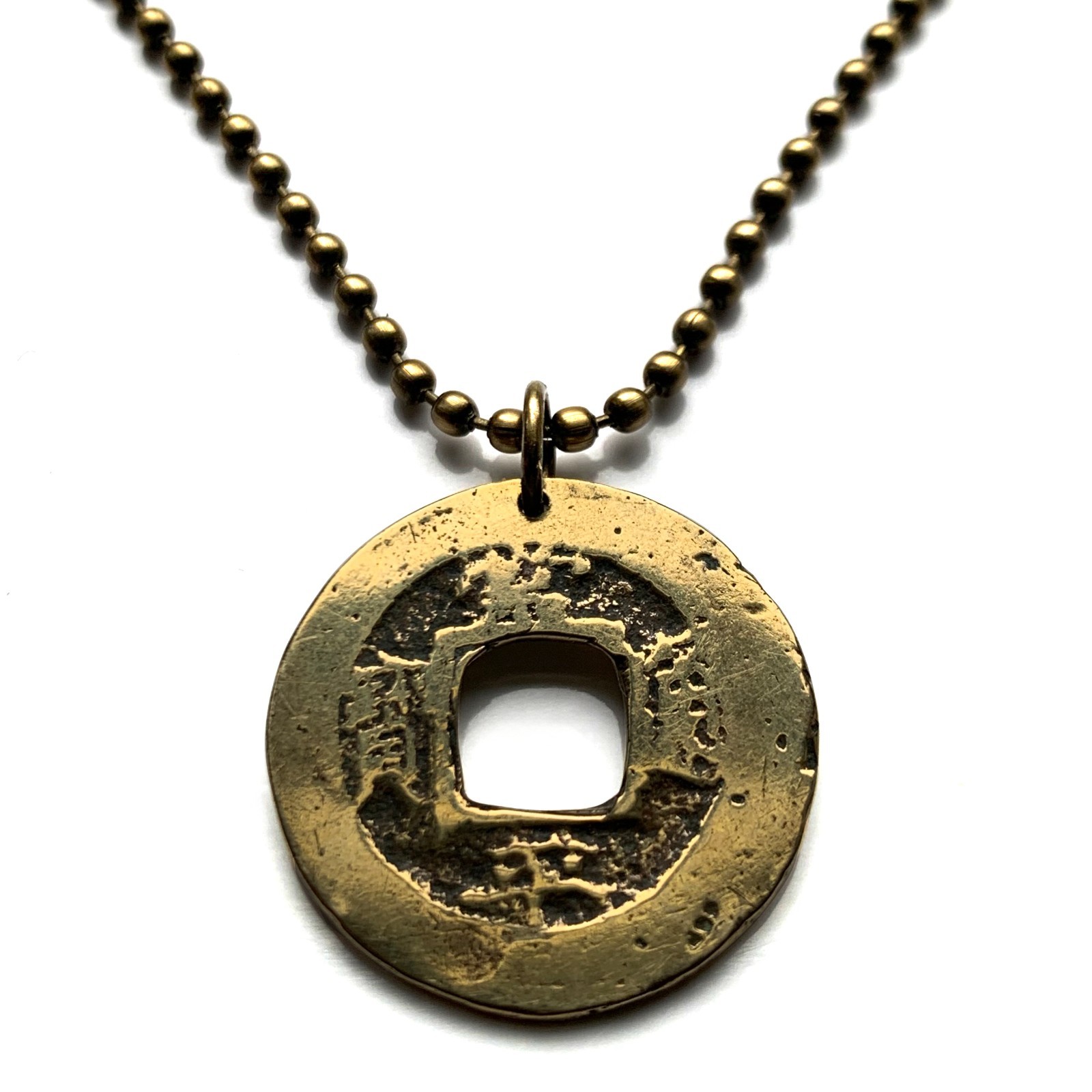 antique! 1742 Korea 1 Mun cash coin pendant Yeopjeon Sangpyeong Tongbo n002173c
