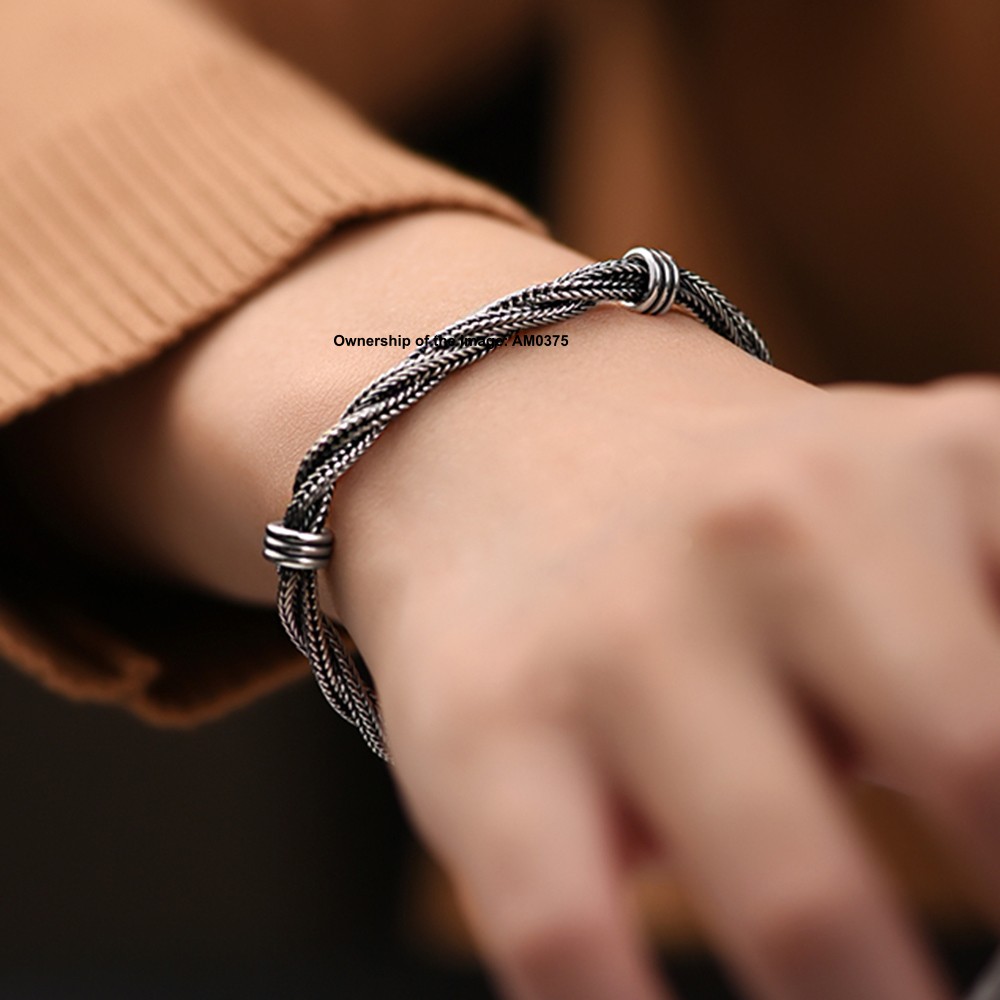 Pure 925 Sterling Silver Twisted Wheat Chain Bracelet 4mm Link Unisex Jewelry