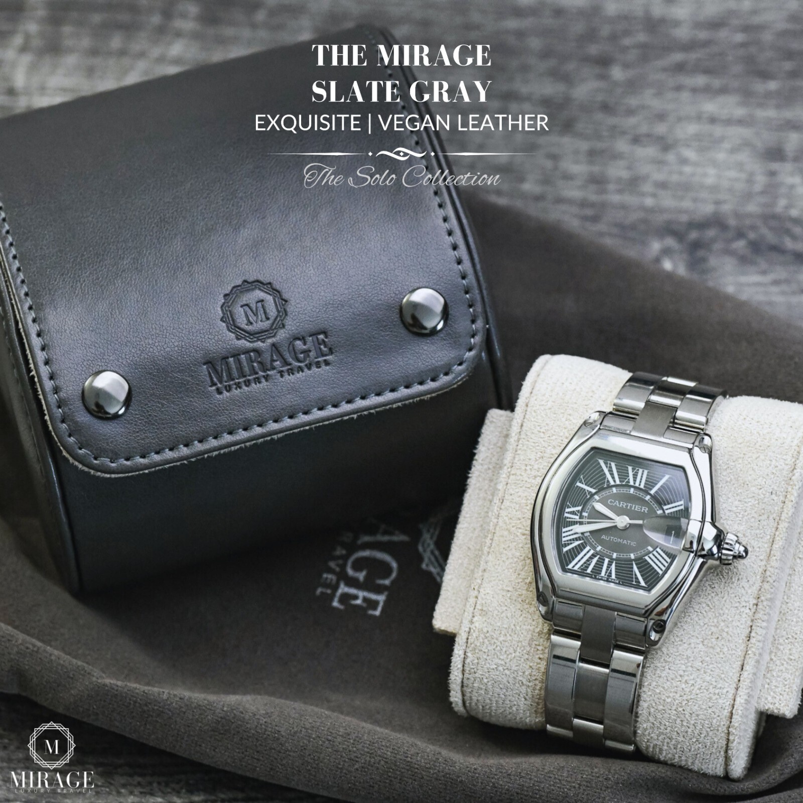 Watch Travel Case For Men – Mirage Watch Roll Leather (VARIATIONS) Best Gift