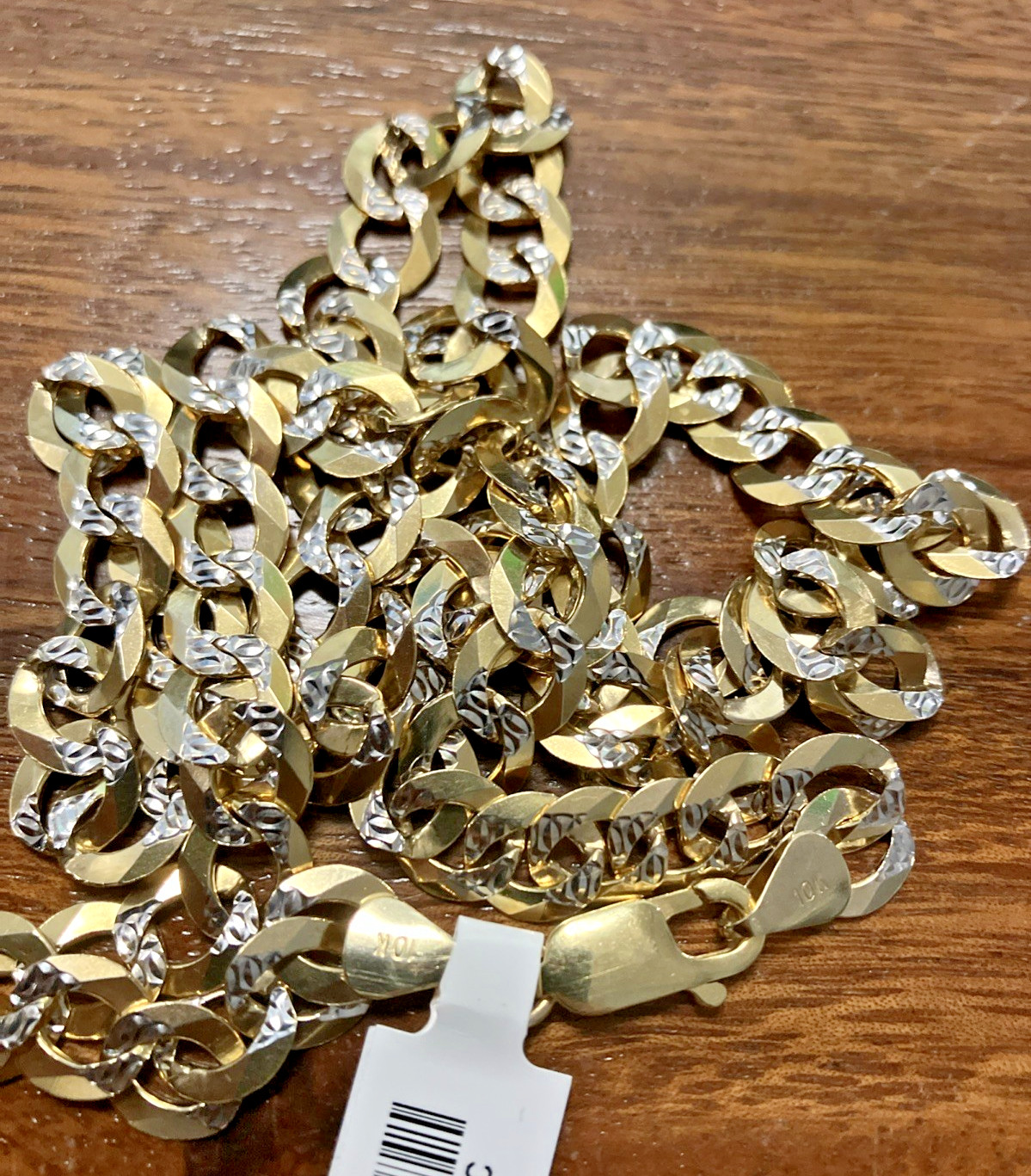 10kt Real Solid Gold Curb Link Chain 41.5grams 8.7mm 28.5” GMI New w/ Retail Tag