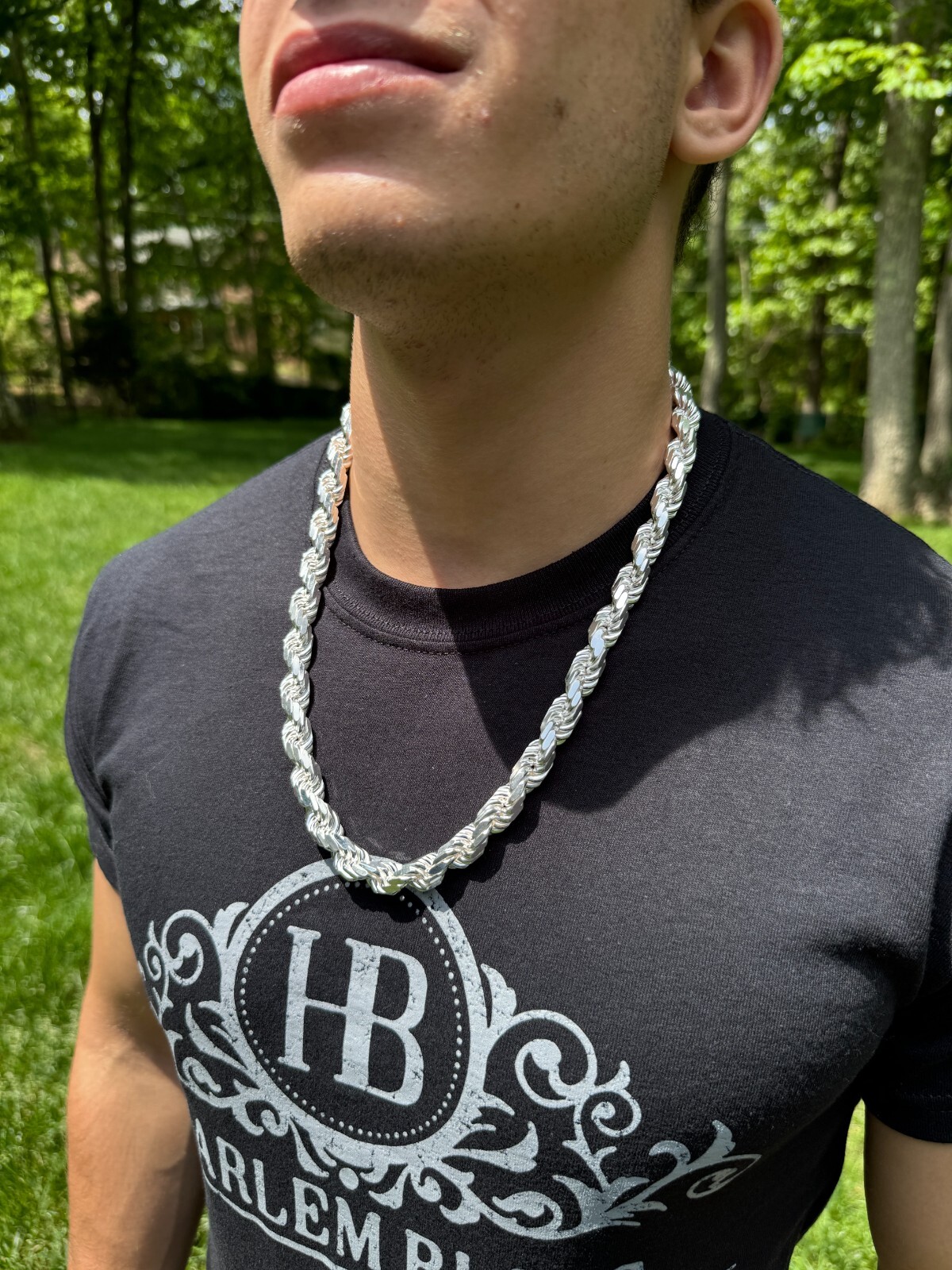Real Solid 925 Sterling Silver 11mm Thick Men’s Rope Chain Necklace Heavy Kilo