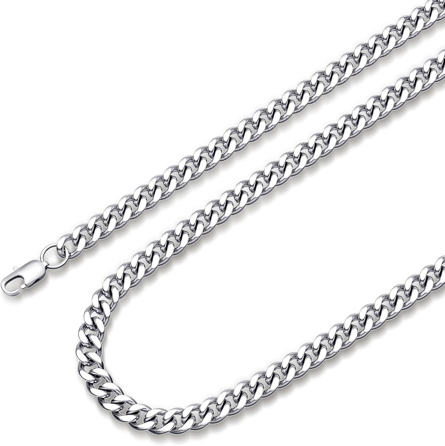 Jstyle Cuban Link Chain for Men Women 316L Stainless Steel Chain Necklace 3.5mm