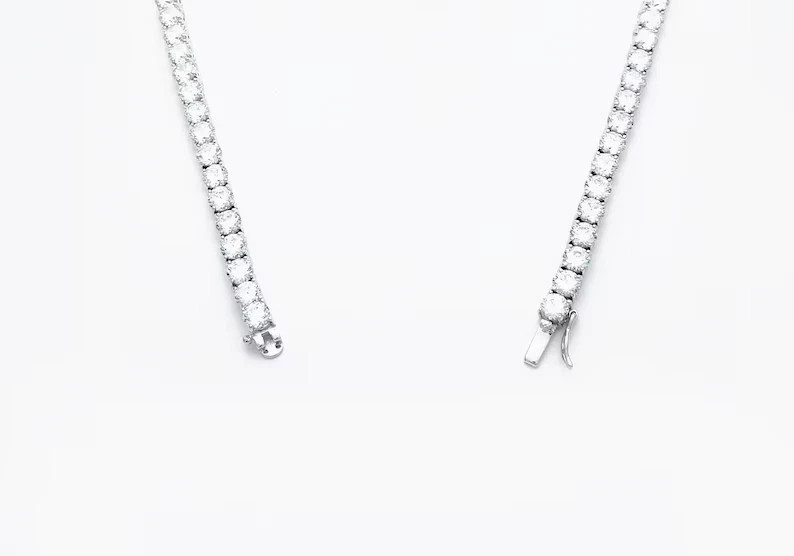 12.00 Ct Round Cut Lab-Created Diamond 16″ Tennis Necklace 14K White Gold Plated