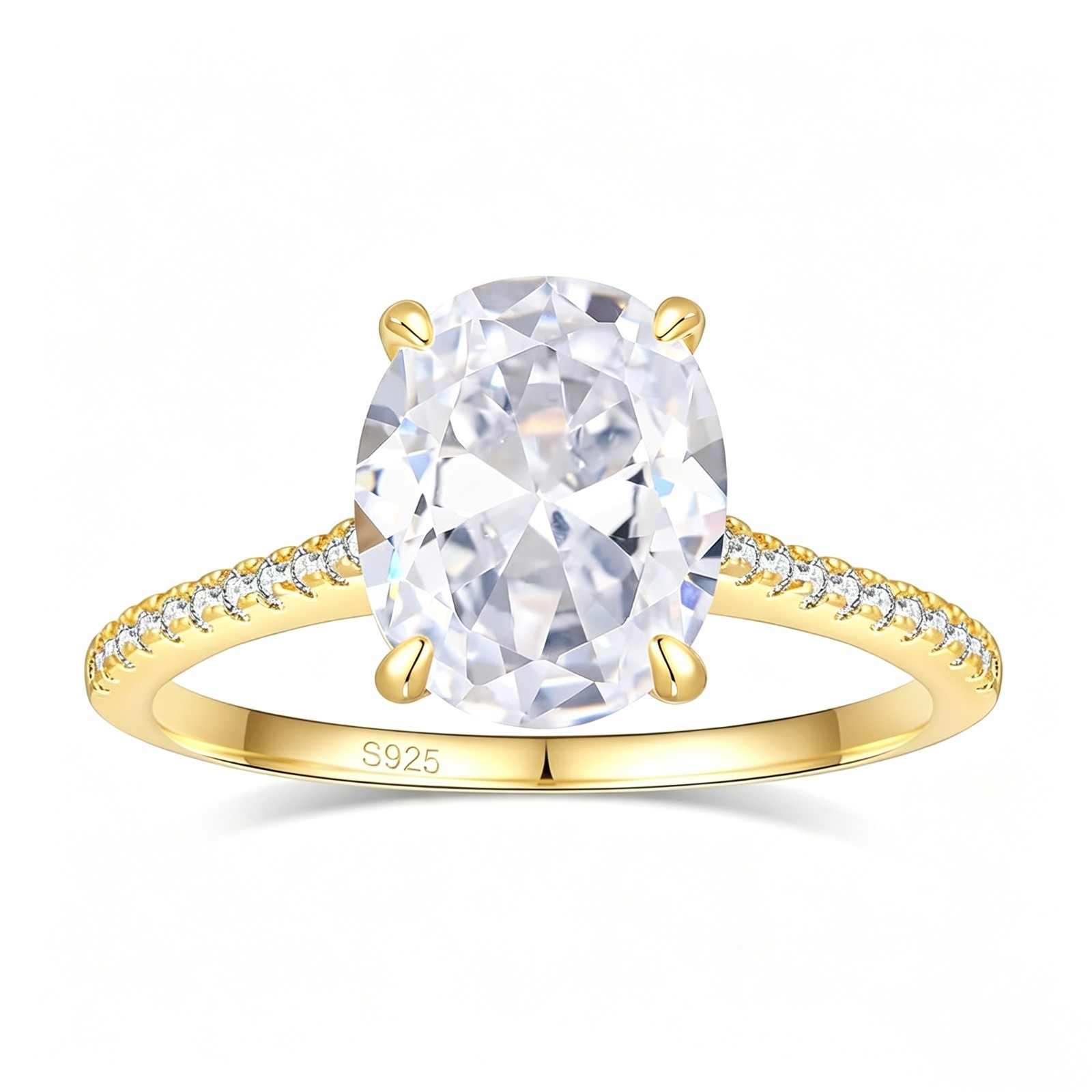 1.5CT Round Solitaire CZ 925 Sterling Silver Women Engagement Promise Ring