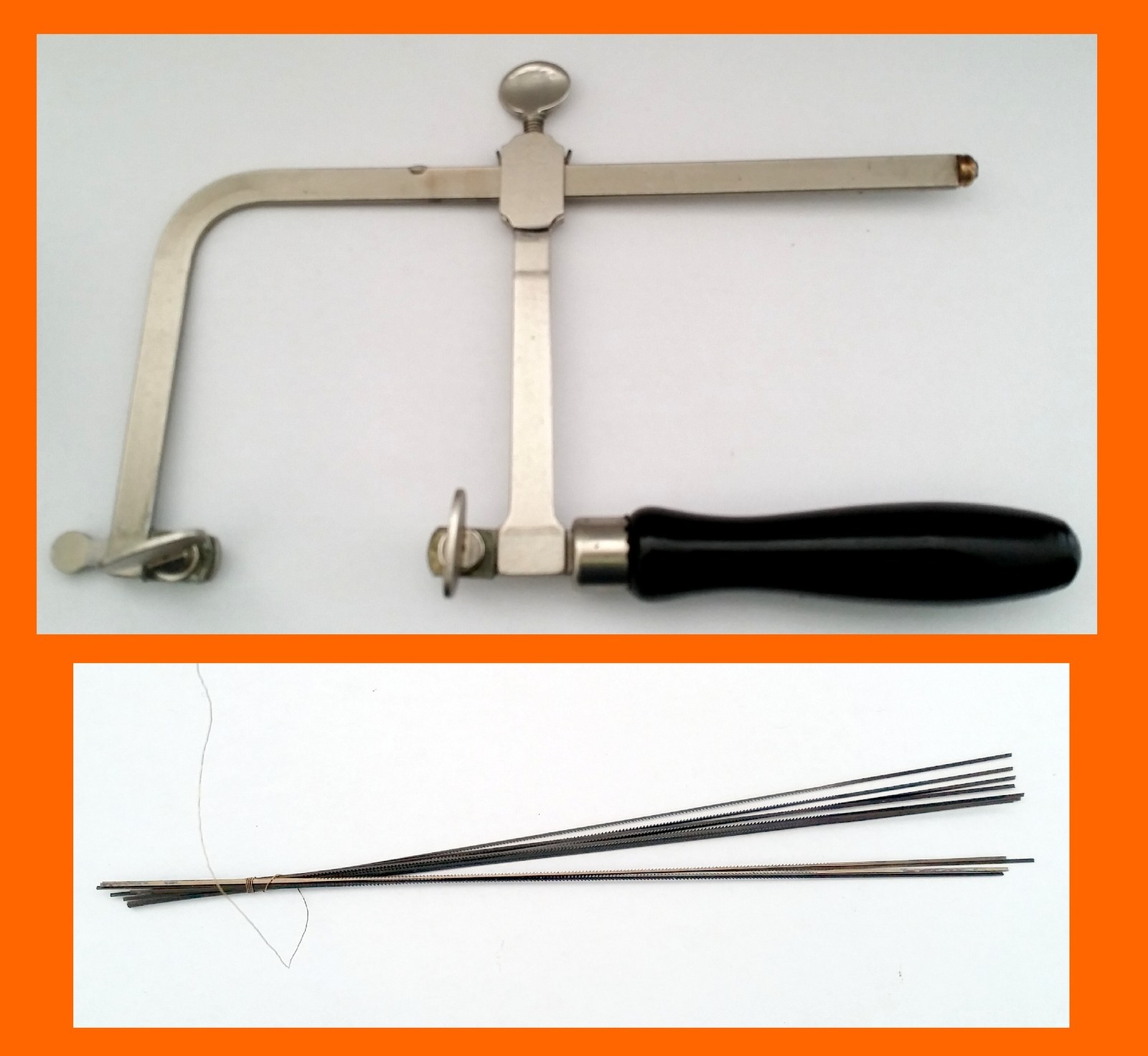 German Style Jewelers Saw Frame Adjustable 2 1/2,3,3 1/2 “+12pcs SWISS blades