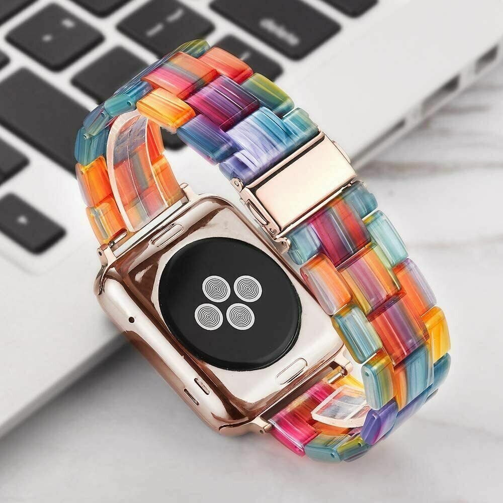 Resin Strap Transparent Loop iWatch Band Bracelet For Apple Watch 8 7 6 5 4 3 2