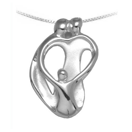 Mother Necklace Loving Family Small 2 Parents & 1 Child Mother’s Family Jewelry
