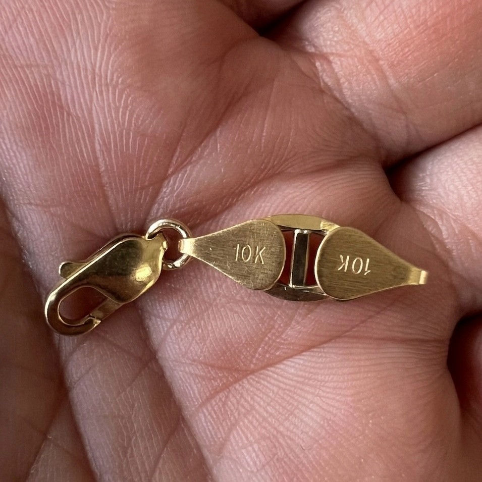 1.5″ Mariner Anchor Chain Extender for Bracelet Necklace Real 10K Yellow Gold