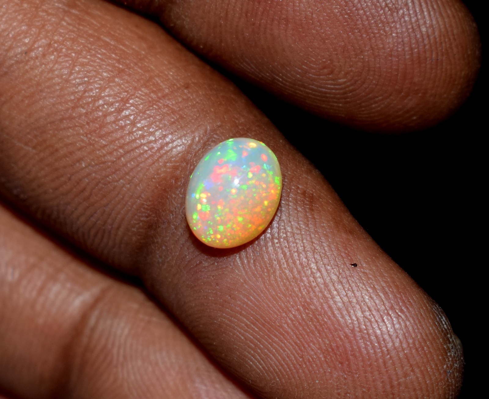 Natural Ethiopian Wello Fire Opal Cabochon Gemstone 7X9mm Loose AAA 41