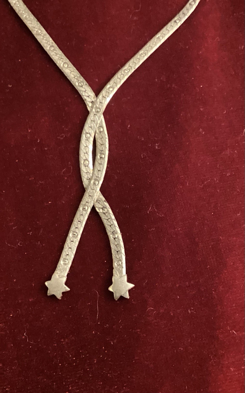 Two Stars Collide .925 Sterling Silver Necklace Beautiful Details Women