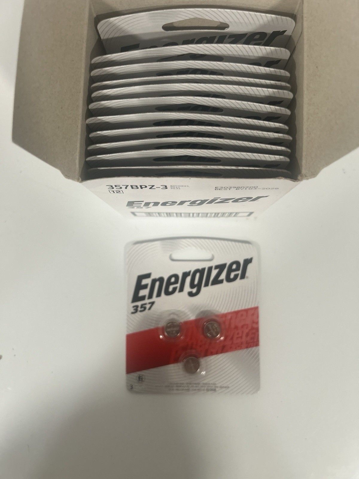 Energizer 357 Silver Oxide Coin Cell/Button Watch Battery 3-Pack 357BPZ-3