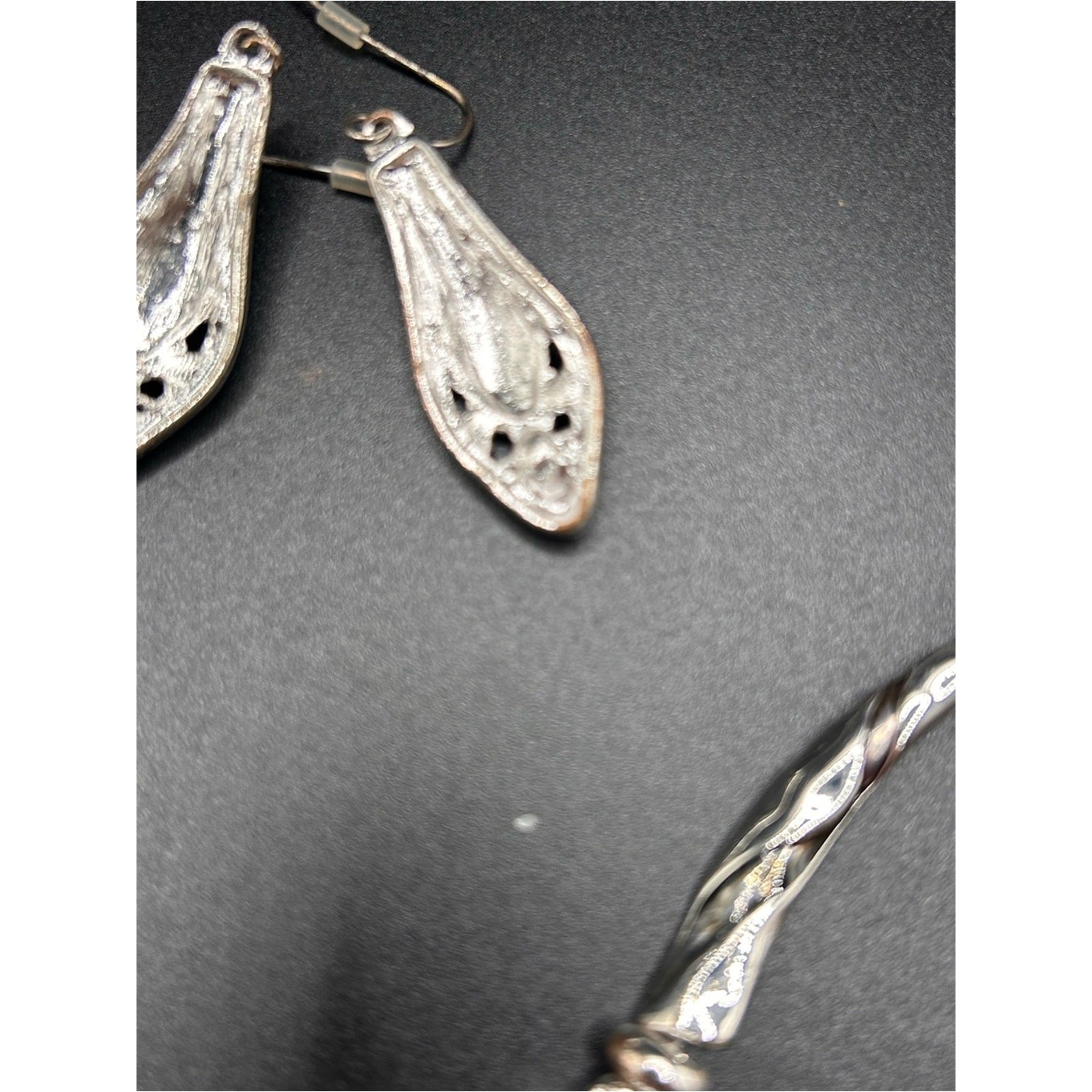 Multicolor Enamel Drop Necklace & Earrings Set