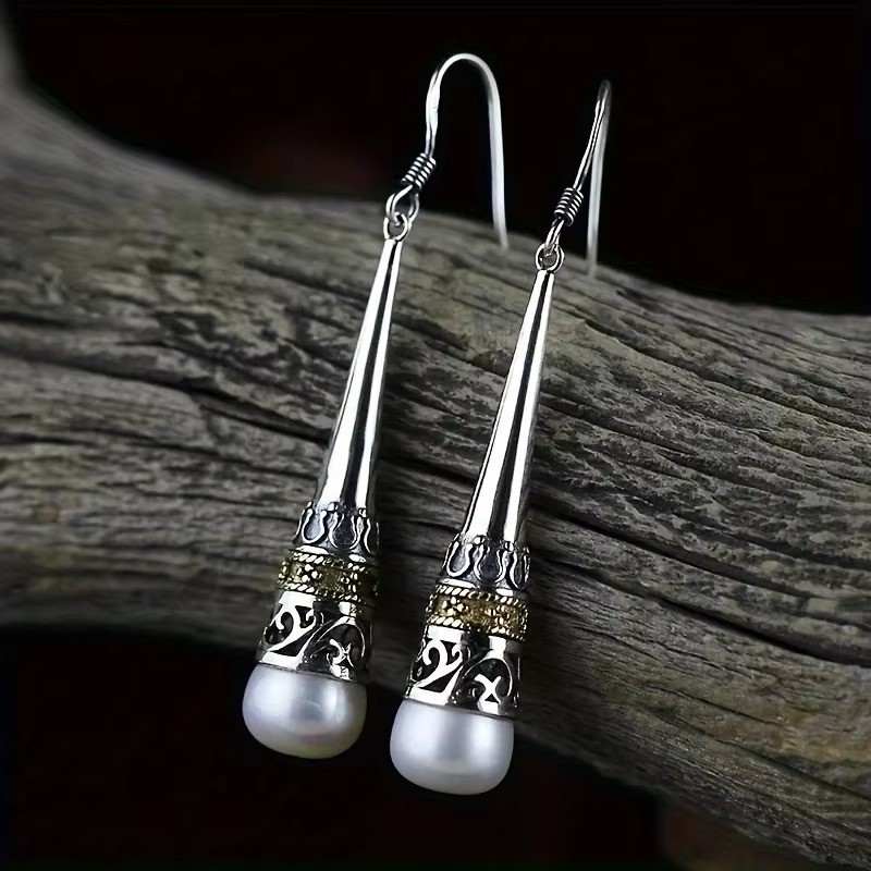 BRIGHTON BEACH Filigree Elegant Ethnic Style Draped Pendant Earrings