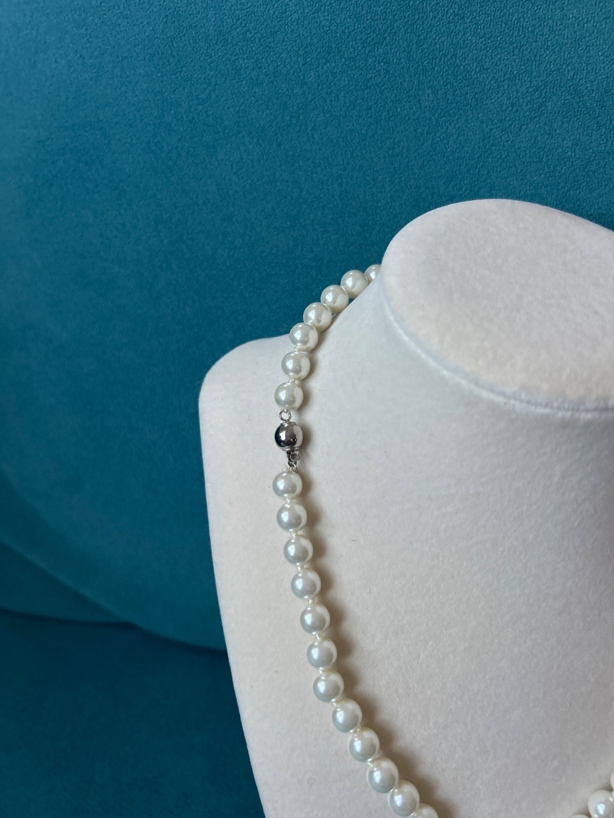 Handcrafted 3 Strand Authentic White South Sea Akoya Shell Pearl Necklace