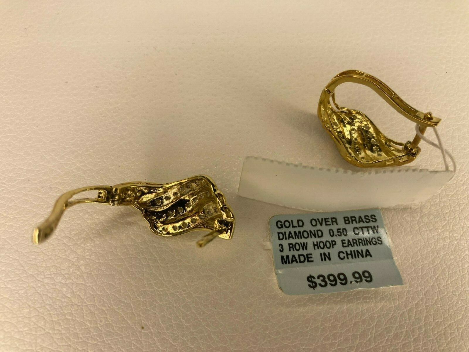Gold Over Brass 0.5 CTW Diamond Earrings