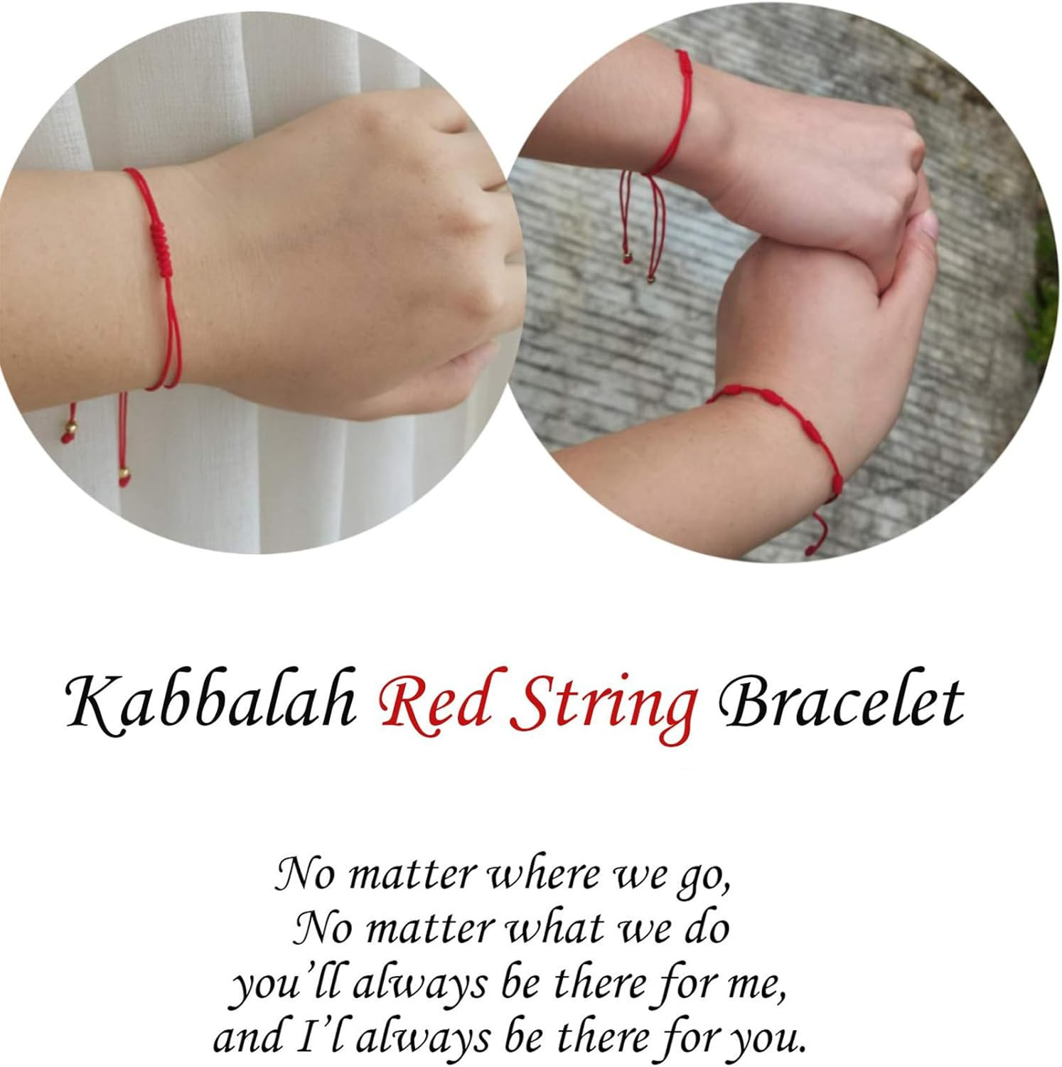 7 Knots Red String Bracelet Good Luck Protection Gift Kabbalah Thread Handmade S
