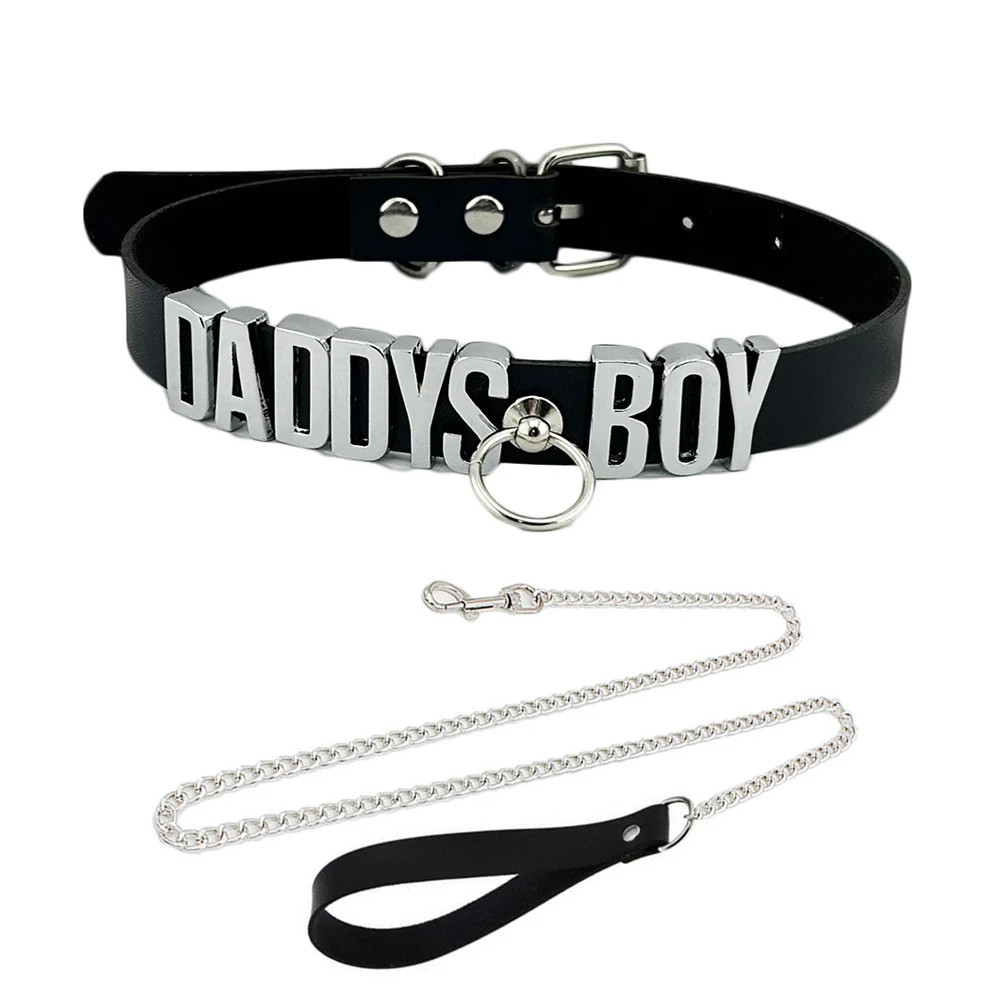 Collar BDSM Gift Pu Leather Custom Choker Necklace Punk DIY Chocker Party M7