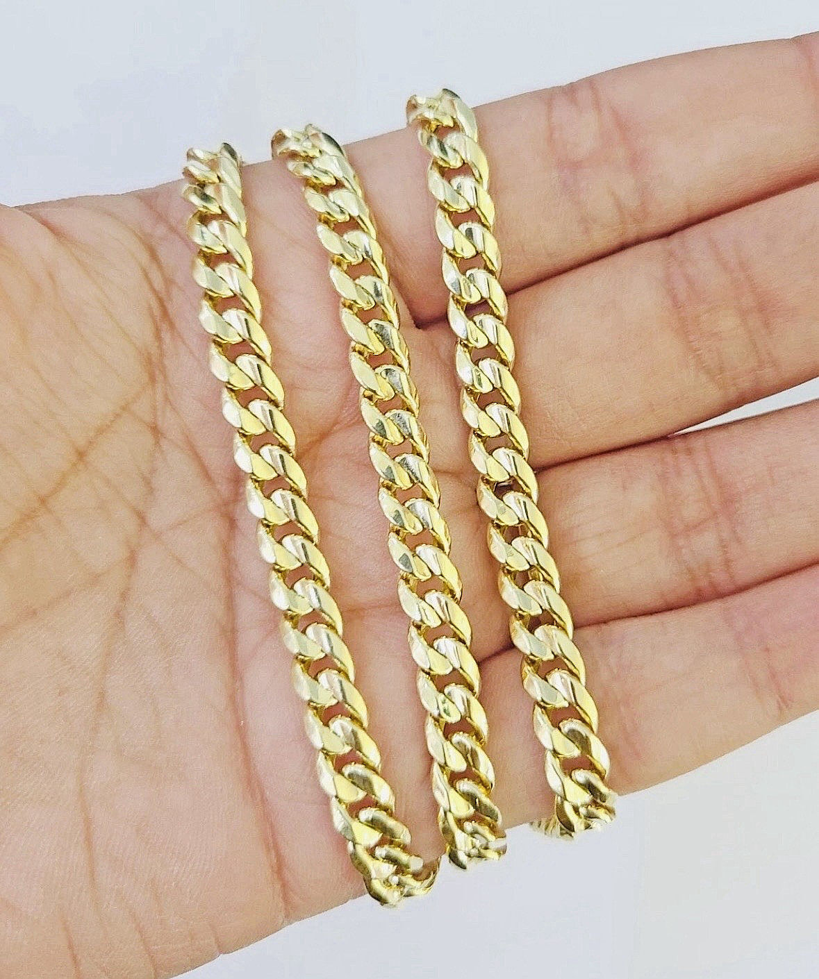 Men’s Solid 14k Yellow Gold 6mm Miami Cuban Link Chain 20″ Necklace Box Lock