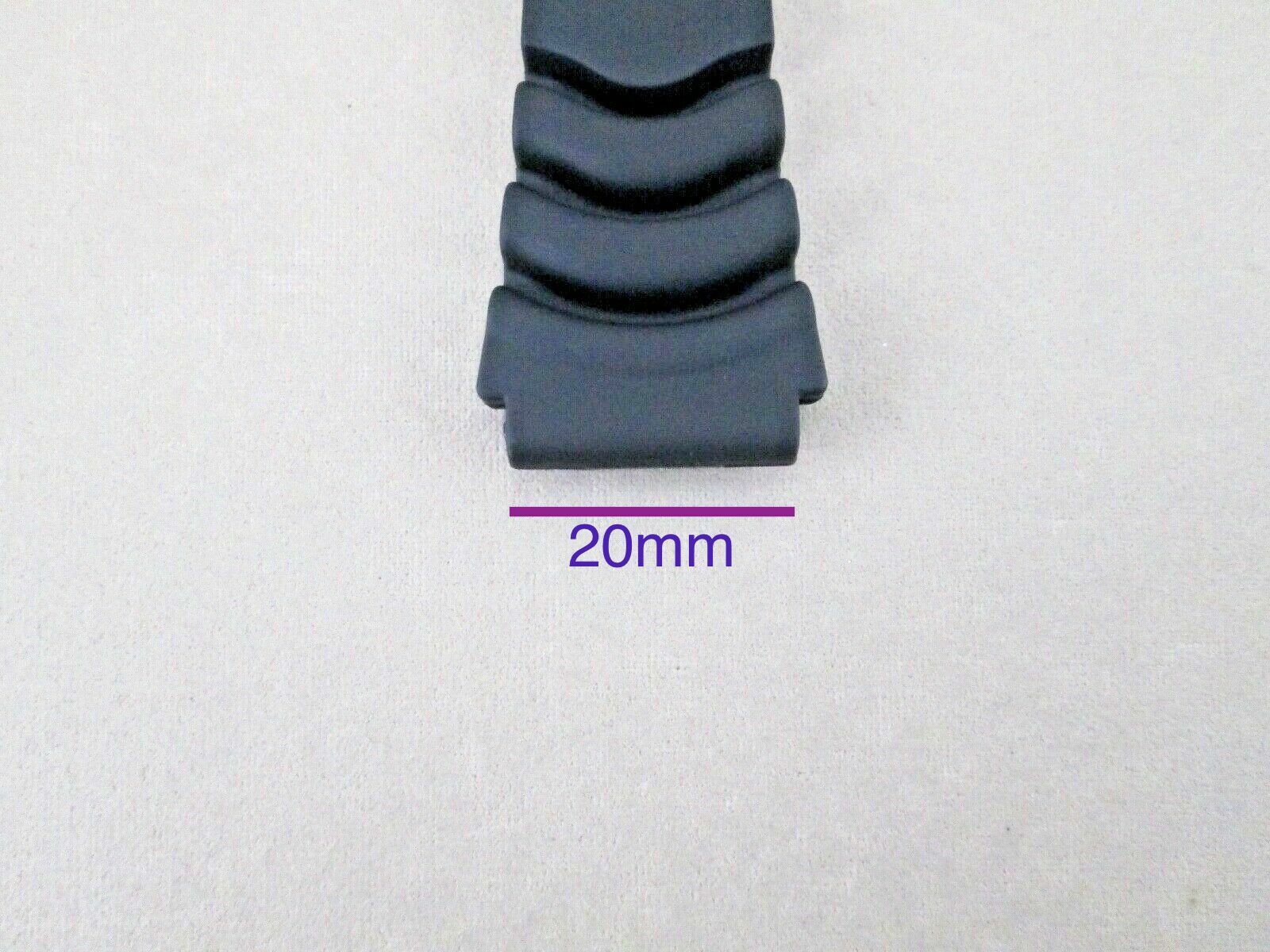 20mm lug wave vent dive polyurethane PU rubber watch band strap fits Seiko Z-20