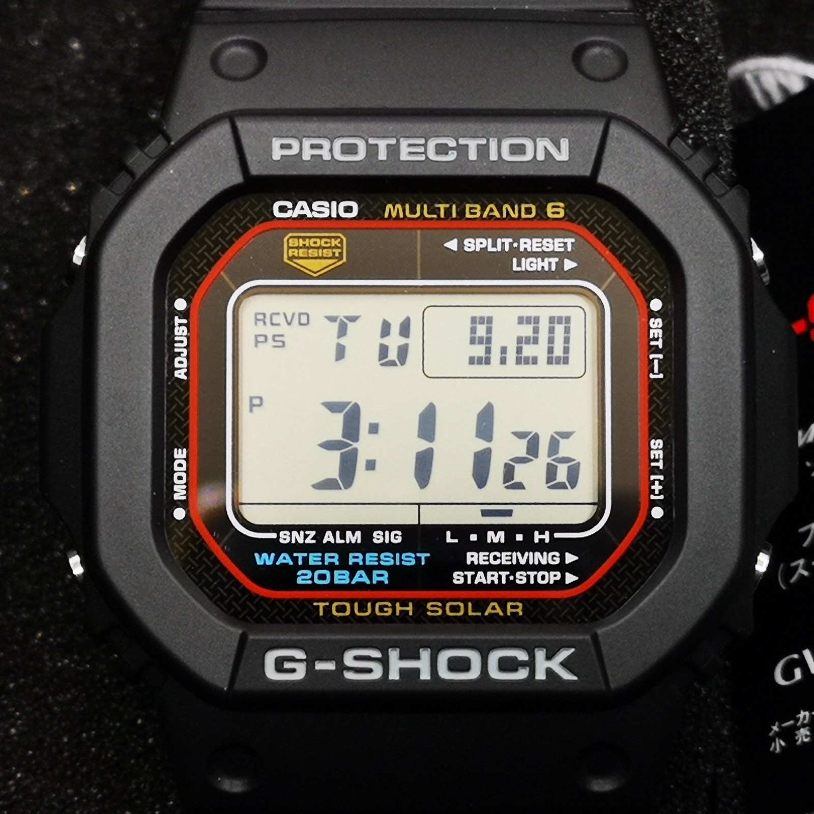 CASIO G-SHOCK GW-M5610U-1JF Black Red Waterproof Solar Men’s Watch New in Box