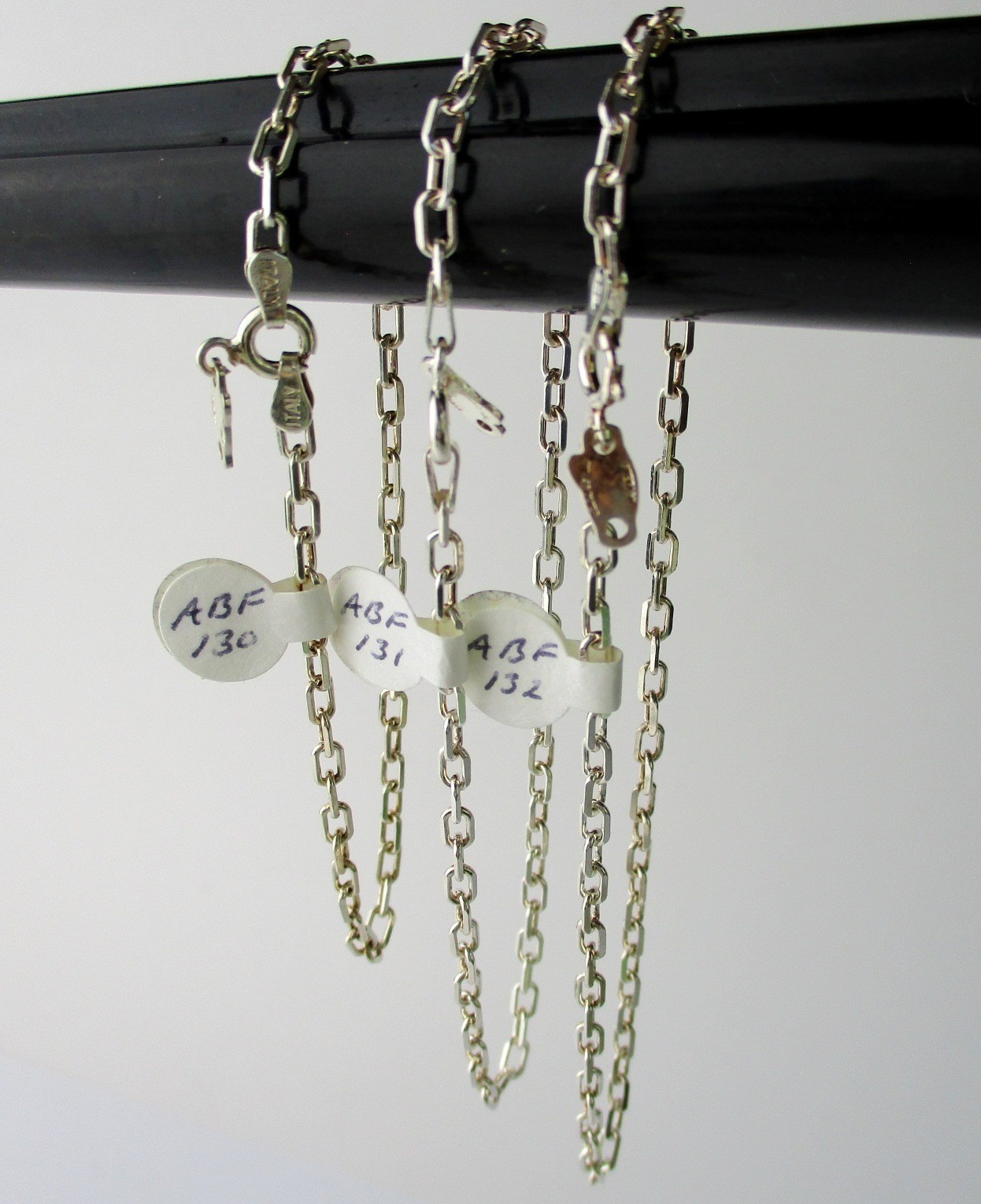 Sterling silver bracelet chain 7 1/2 to 9 1/2 inch Stefanie St Jaques Italy