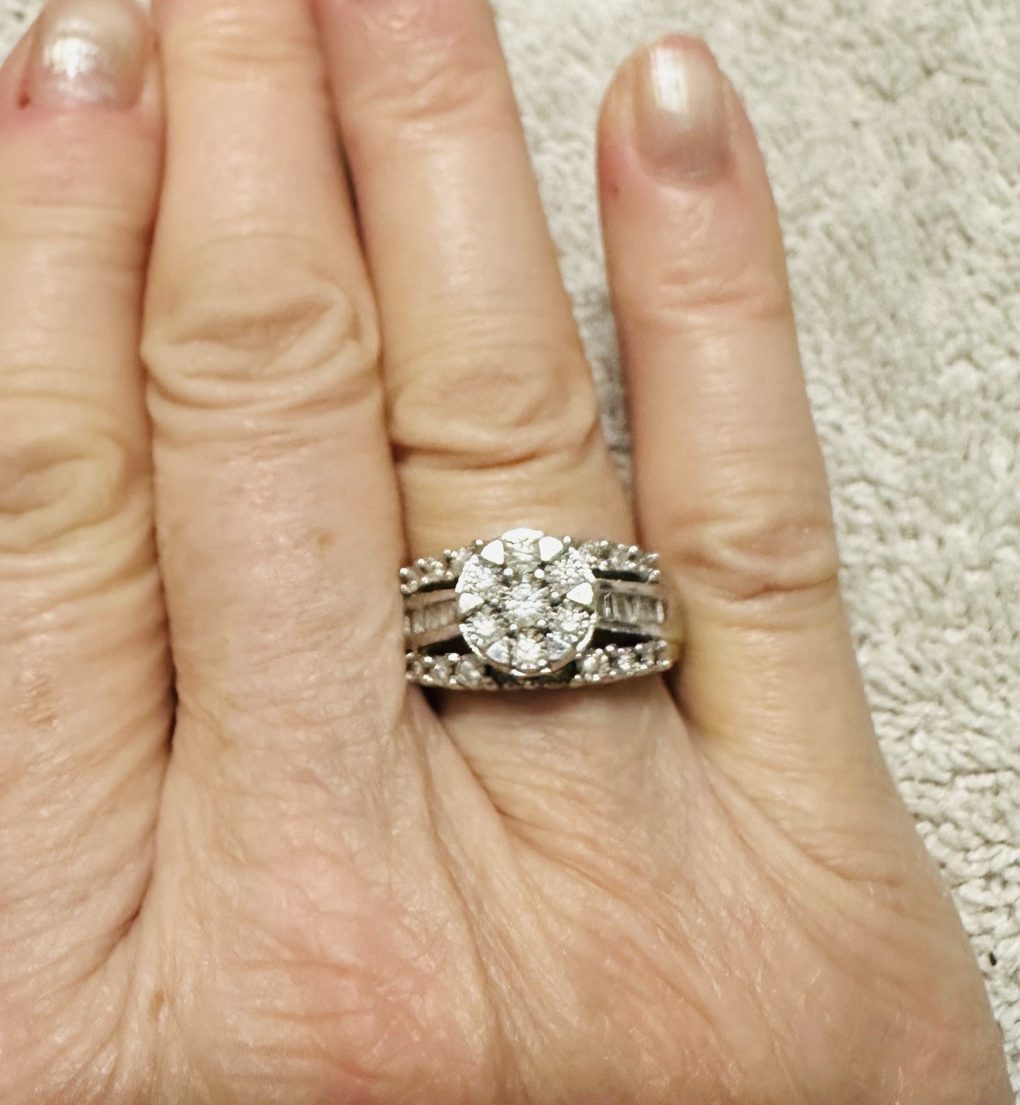 Kohl’s Sterling Silver Diamond Engagement Ring .50 CTW Sz7
