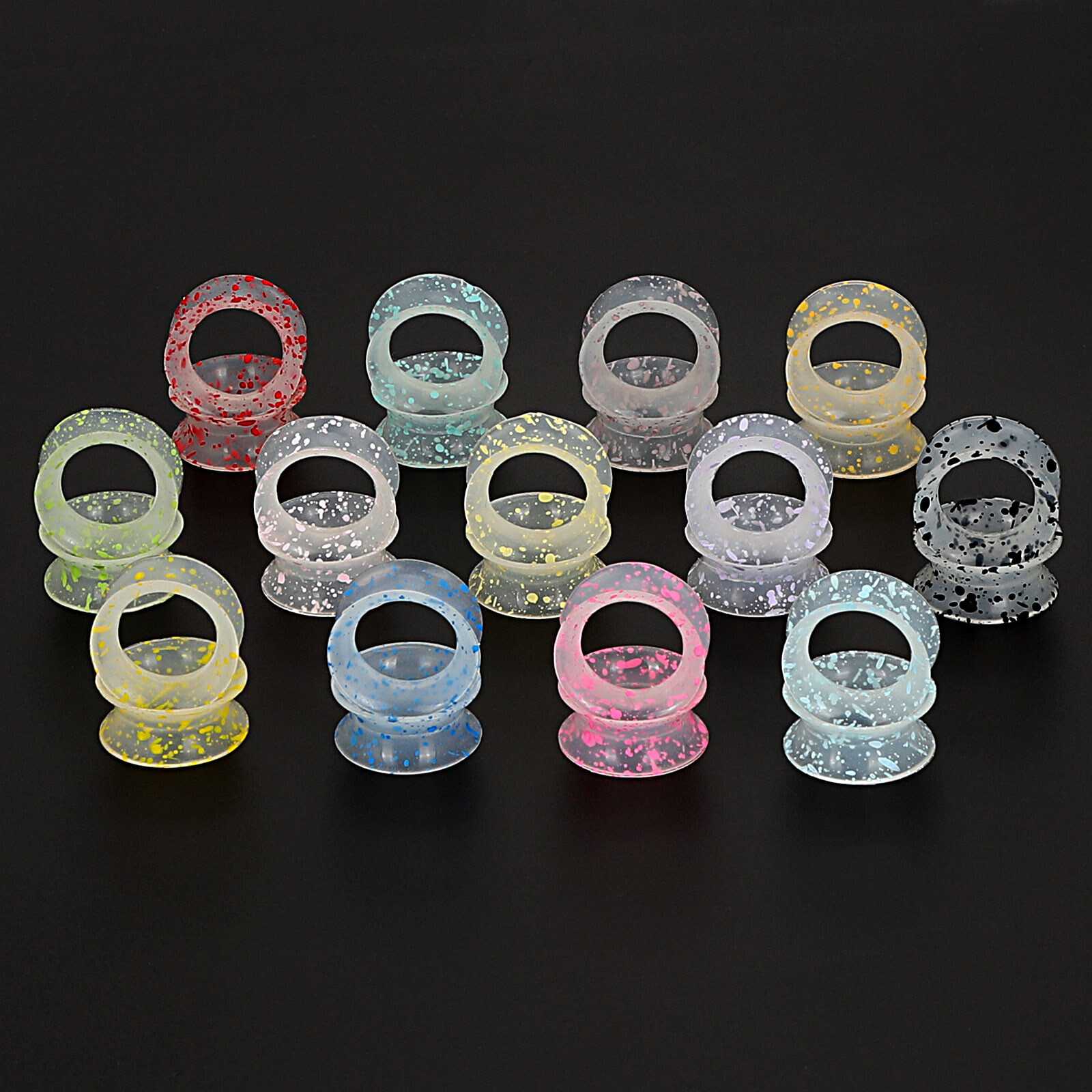 2PCS-ULTRA THIN SKINS TUNNELS-Silicone Ear Skin-Ear Gauges-Soft Ear plug 2G-3/4″