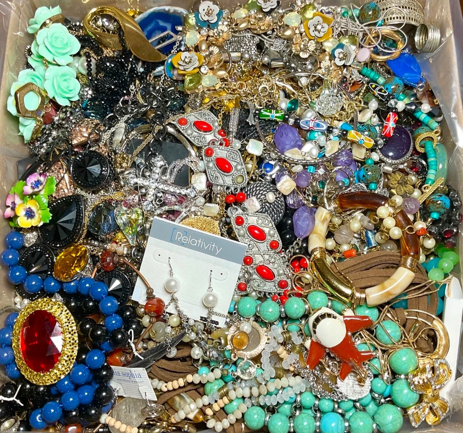 Tangled Jewelry Lot 3 Lbs Unsorted Unsearched Vintage & Modern Junk & Resale
