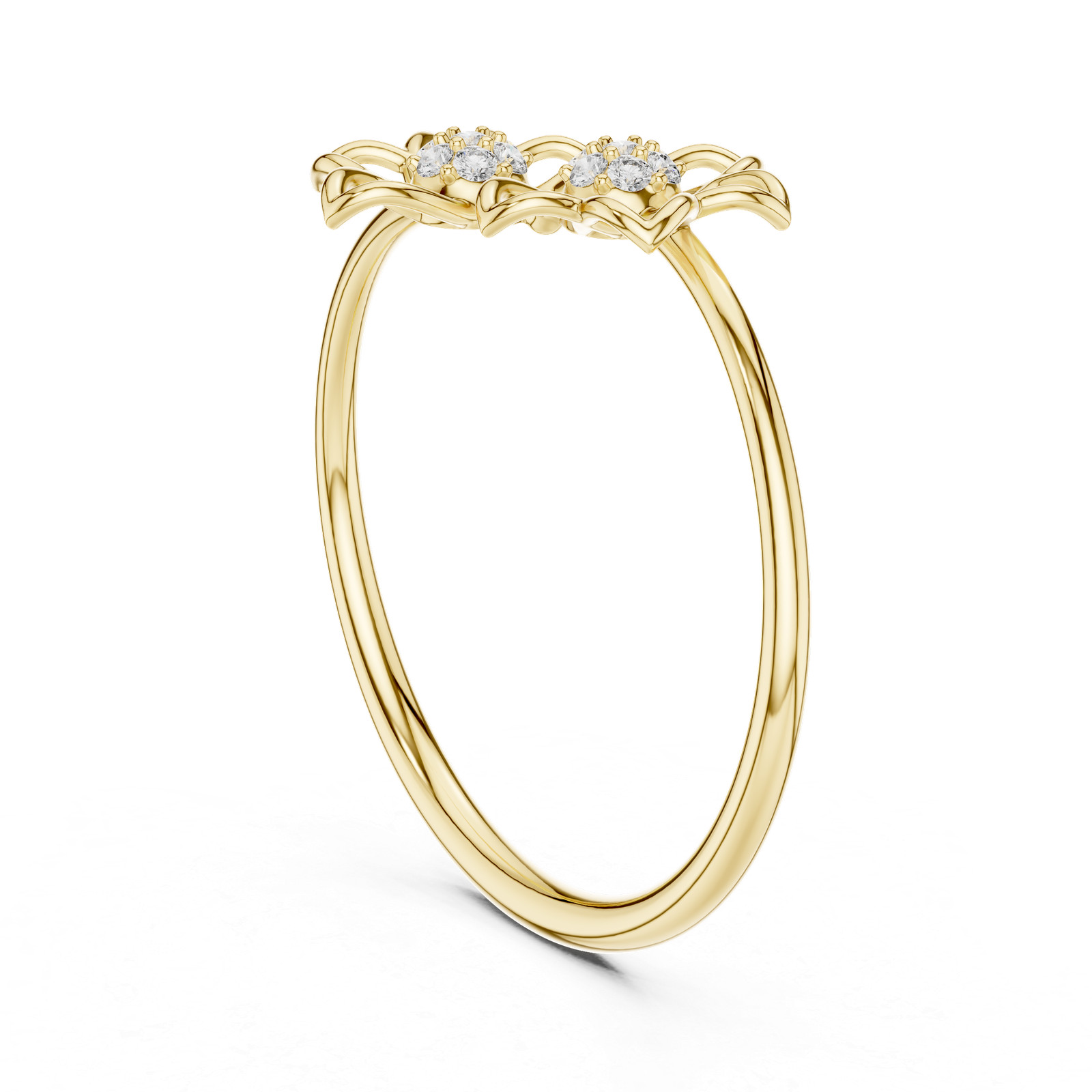 Certified VVS1 Round Natural Diamond Split Shank Anniversary Ring 14k Gold Over