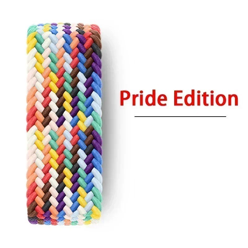 Braided Solo Loop Band Strap for Apple Watch 9 8 7 6 5 4 SE 40 44 41 45mm