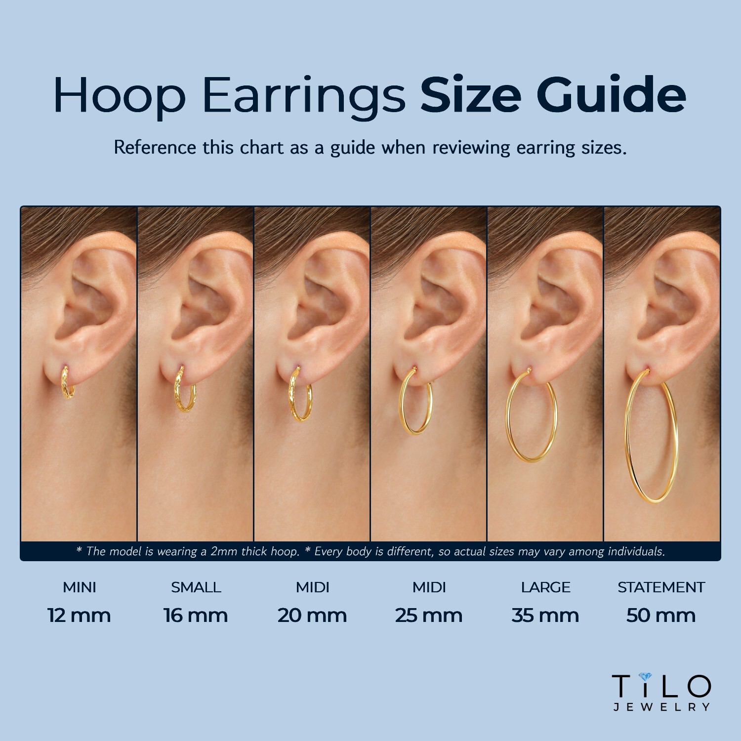 10K Real Solid Yellow Gold Puffy Twisted Oval Creole Midi Hoops Earrings