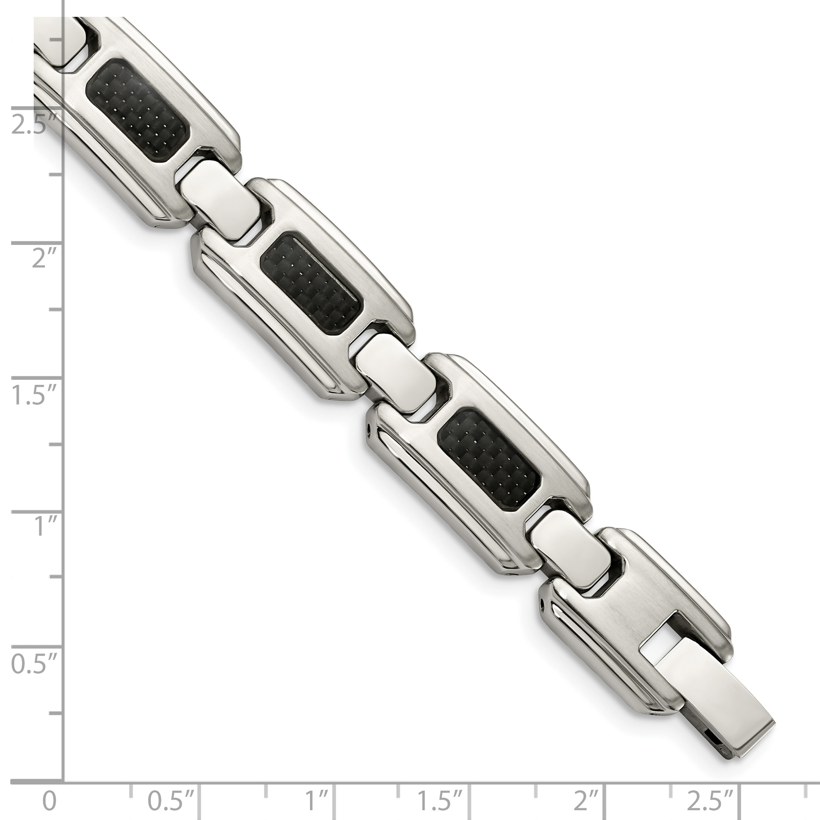 Chisel Stainless Steel Brushed and Polished with Black Carbon Fiber Inlay 9 inch