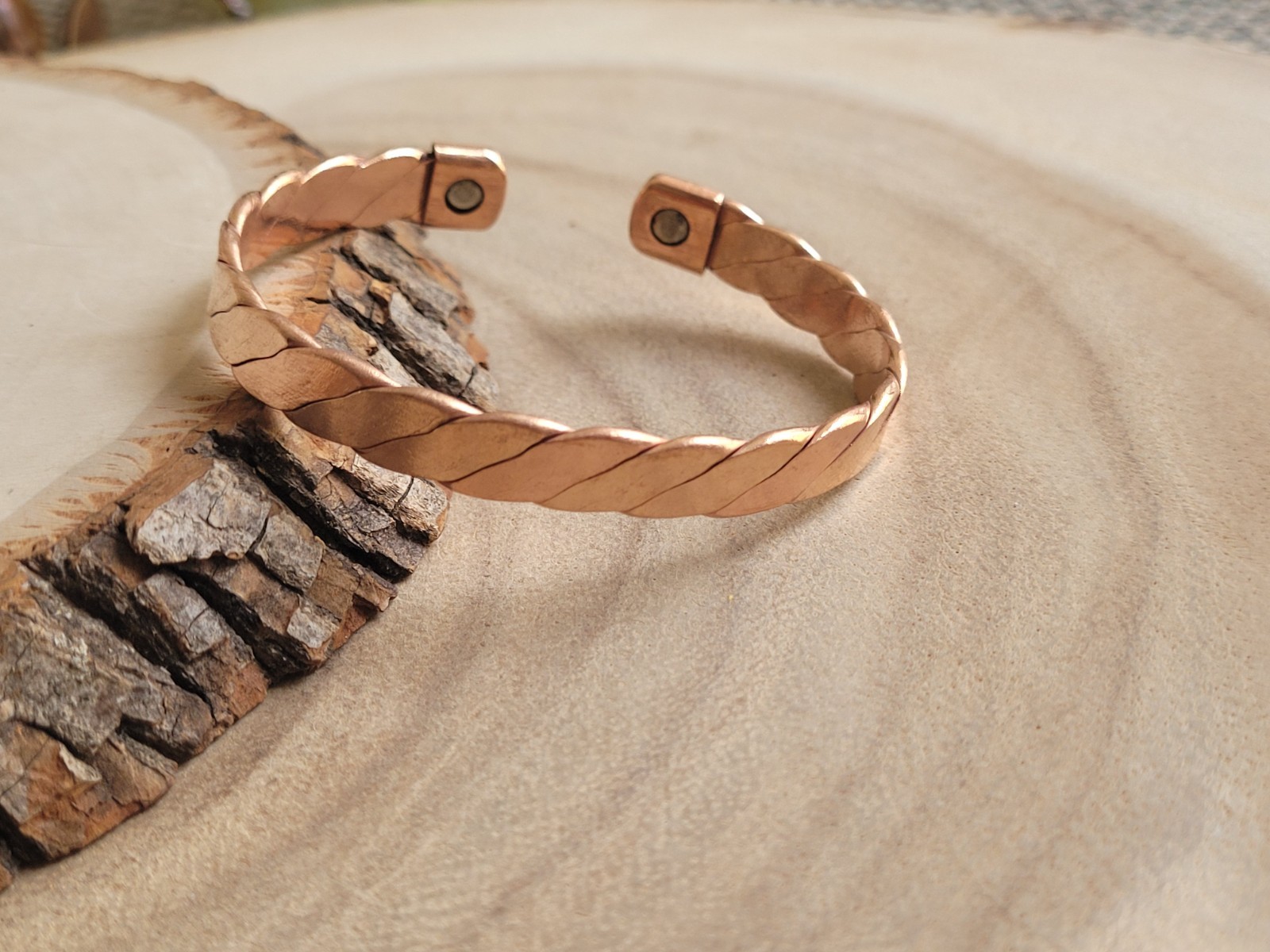 2 Pack Pure Copper Magnetic Bracelet Arthritis Pain Energy Therapy Cuff New