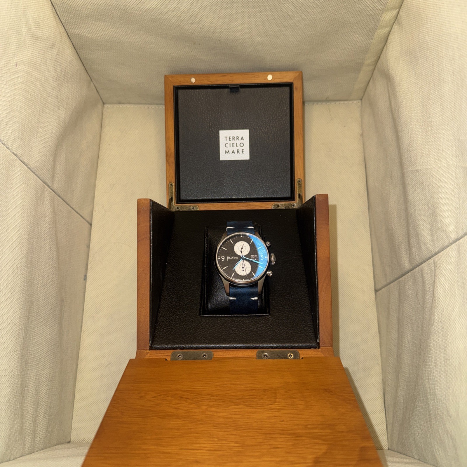 Terra Cielo Mare Milano Crono Panda Dial Automatic TC7025STA3PA Watch, Box ,Tag.