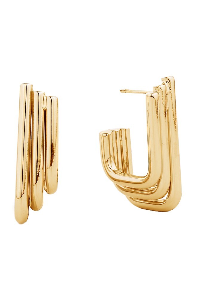 Do Everything in Love 14K Gold/White Dipped Post Earring Korea