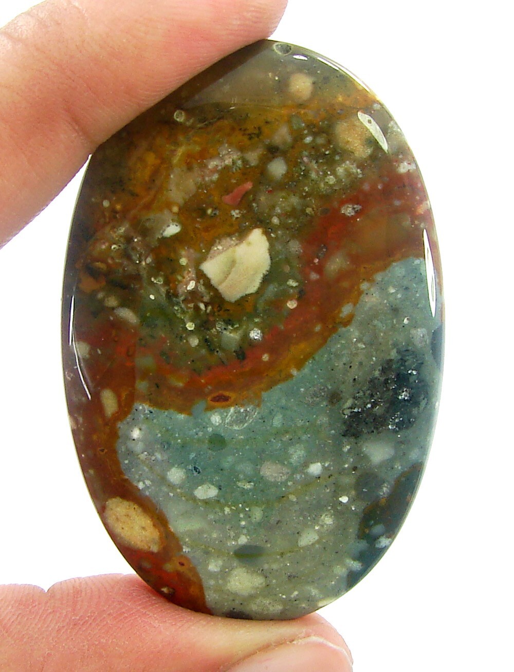 98.20 Ct Natural American Jasper Loose Gemstone Cabochon Wire Wrap Stone – 1492