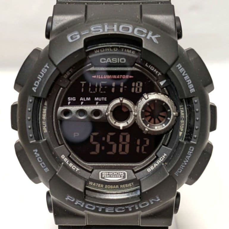 Good Condition CASIO G-SHOCK GD-100-BJF Black