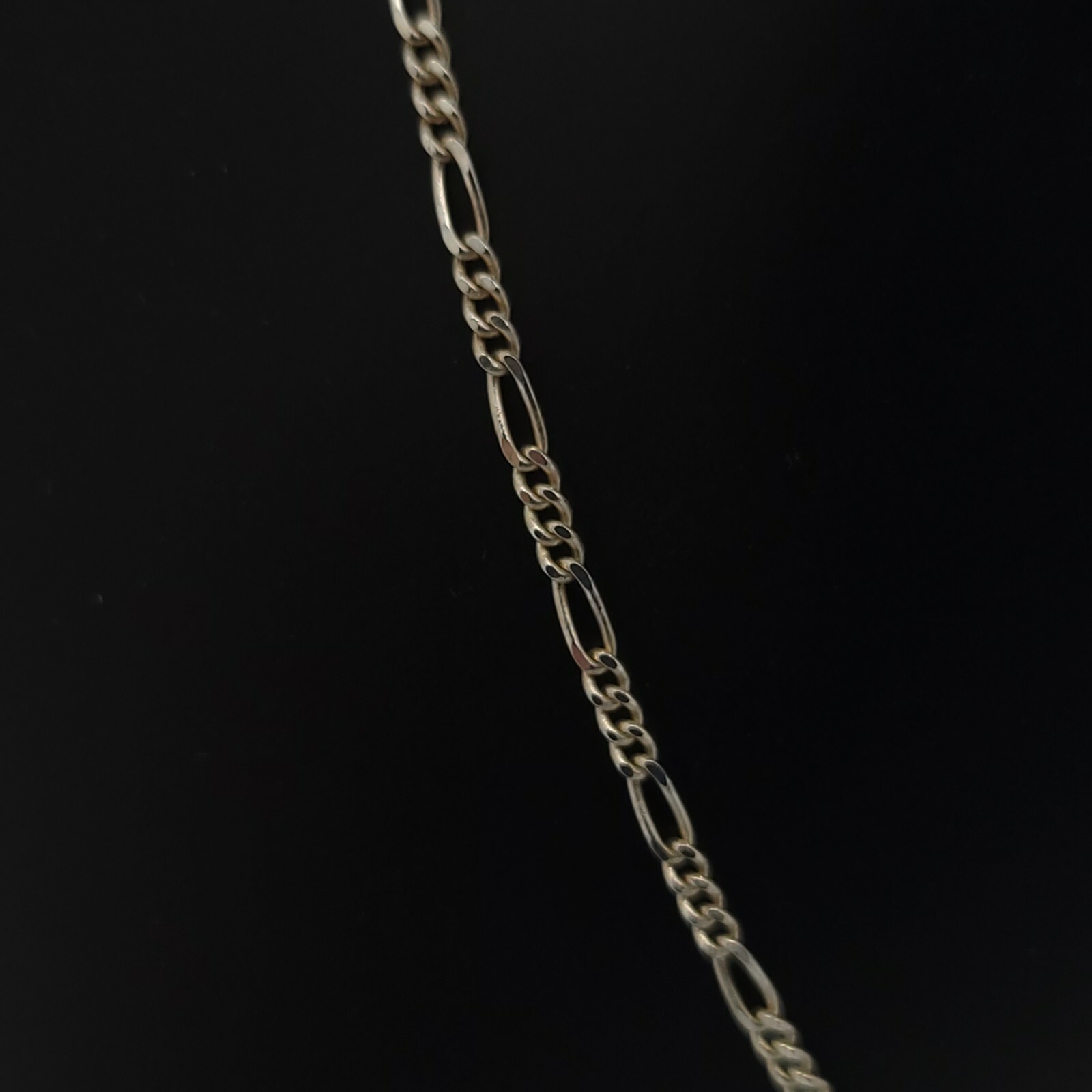 Signed GM 925 Sterling Silver 1.5 mm Figaro Rope Chain Cord 20′ In Made In Italy
