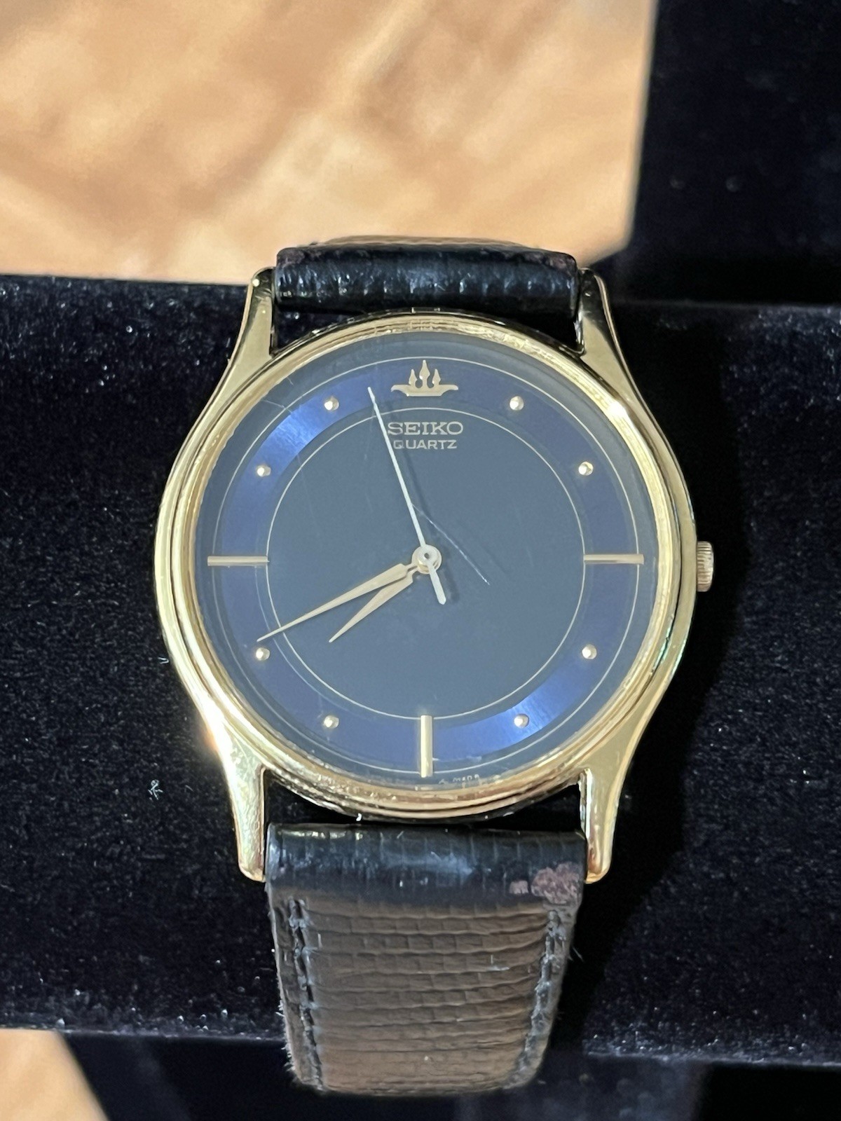 Rare Seiko 2K01-0010 2-Toned Space/Astro Variation Galaxy Ultra Thin Watch READ