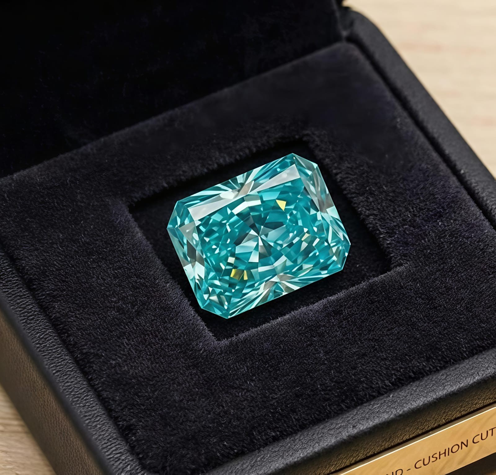 2 CT Radiant Cut, Sky Blue Color VVS1 Diamond Premium Quality Gemstone 7×9 mm