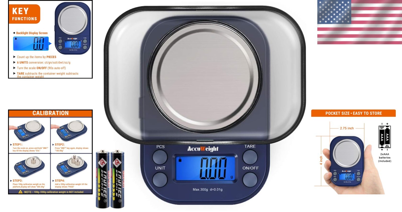 Handheld Digital Scale with LCD: Perfect for Jewelry and Kitchen Measurements